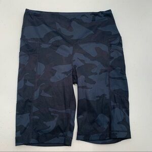 Yogalicious Lux Bike Shorts Women Size XS Black Camouflage